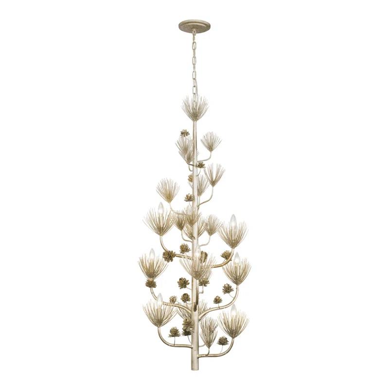 9 - Light Dimmable Tiered Chandelier