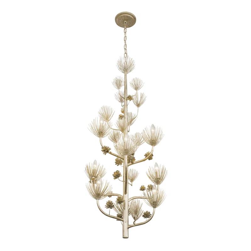9 - Light Dimmable Tiered Chandelier