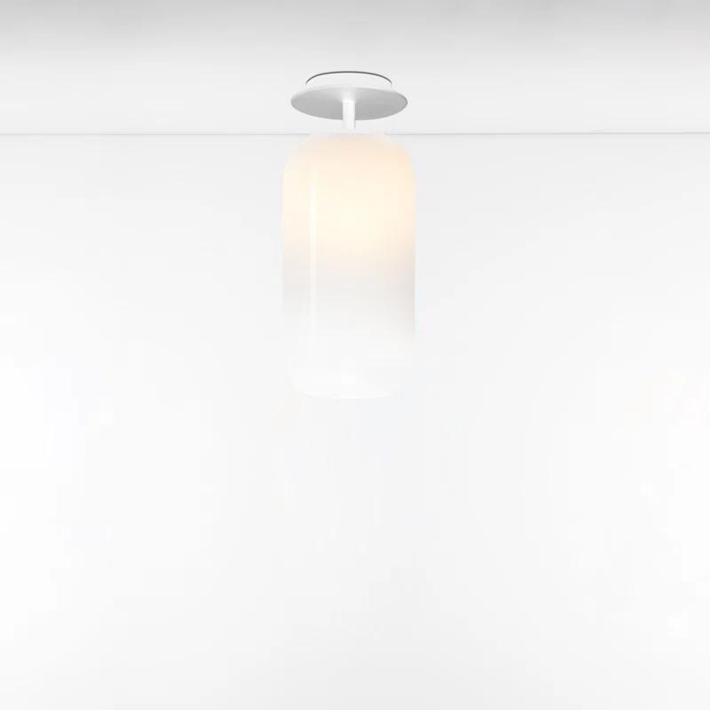 Gople Handcrafted Pill-Shaped Medium Ceiling Light in White Bronze
