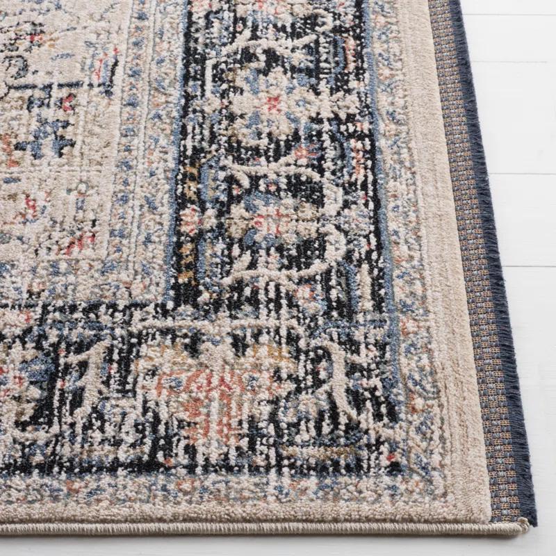 Ivory Elegance 9' x 12' Hand-Knotted Wool & Synthetic Area Rug