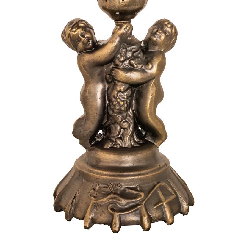 Meyda Tiffany - 11031 - One Light Mini Lamp - Twin Cherub - Antique Copper