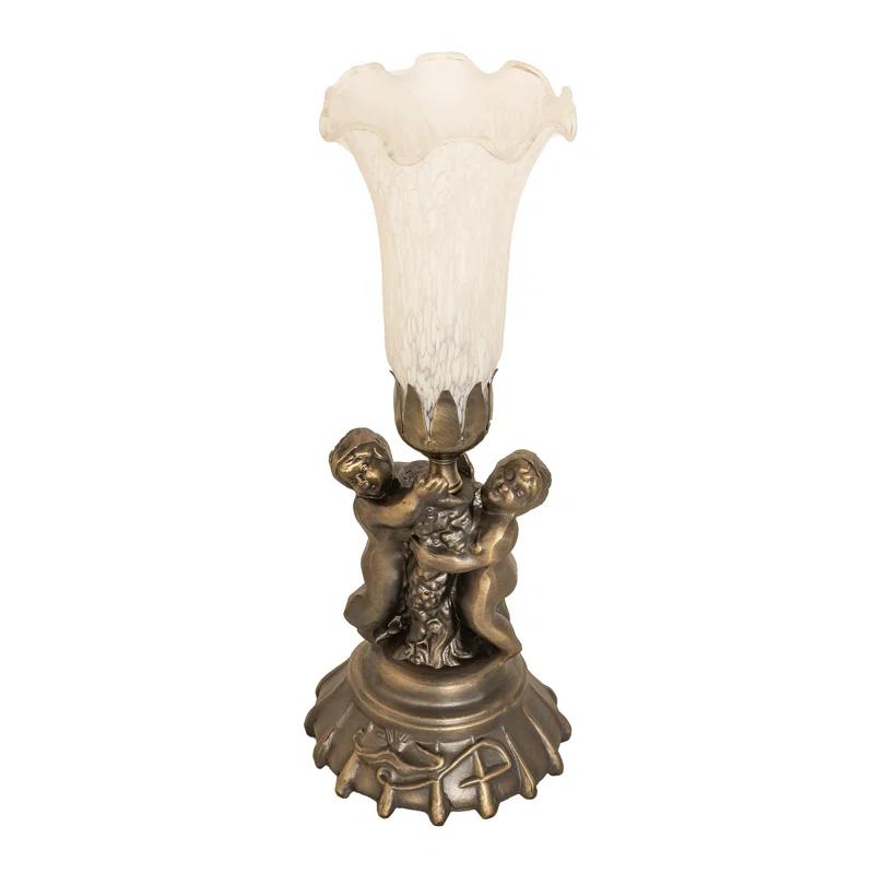 Meyda Tiffany - 11031 - One Light Mini Lamp - Twin Cherub - Antique Copper