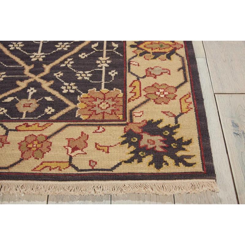 Charlton Home® Glenndora Indigo/Brown Area Rug
