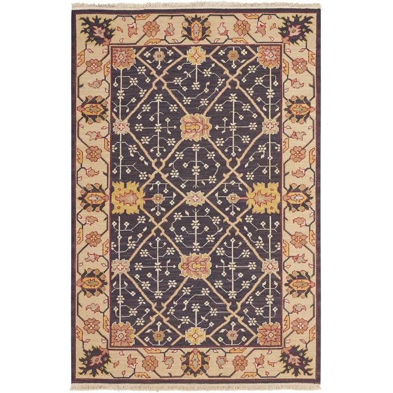 Charlton Home® Glenndora Indigo/Brown Area Rug