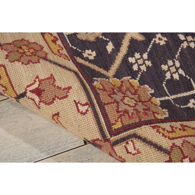 Charlton Home® Glenndora Indigo/Brown Area Rug