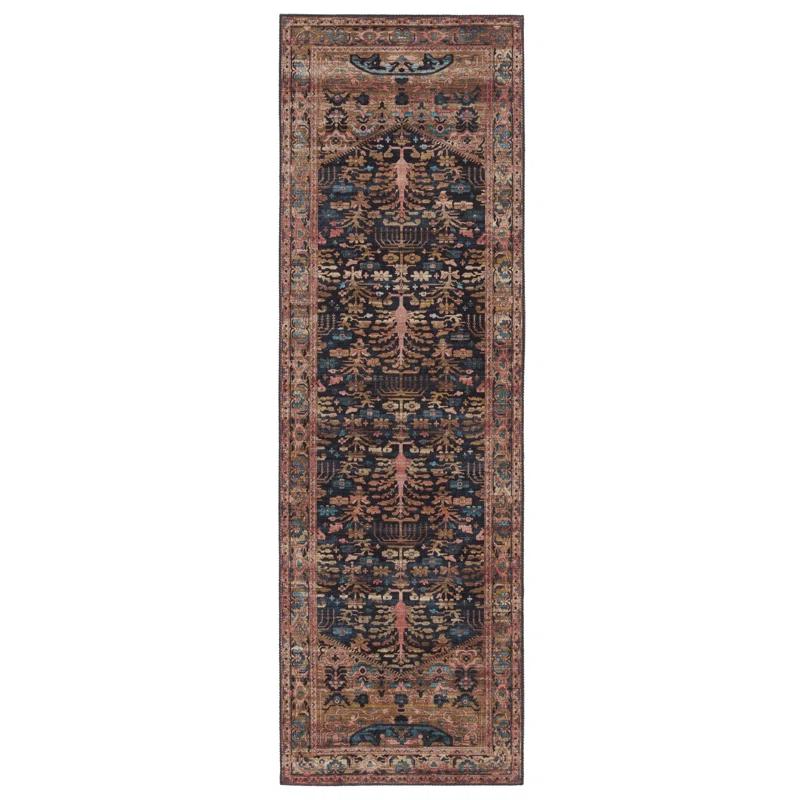 Nikki Chu Jayven Machine Washable Performance Blue/Tan Rug