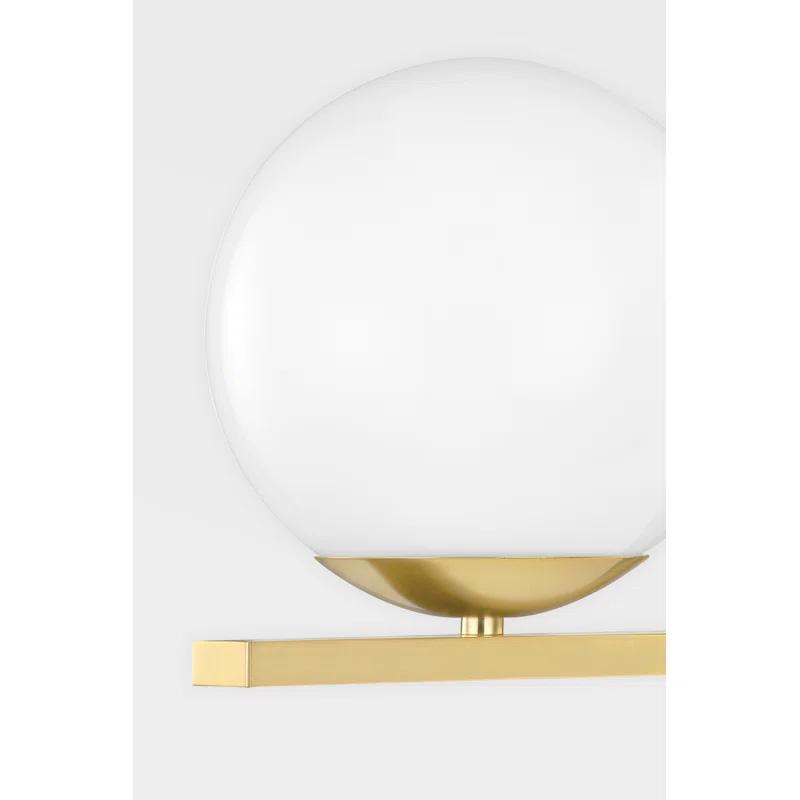 Modern Aged Brass Globe LED Flush Mount - Energy Star Certified