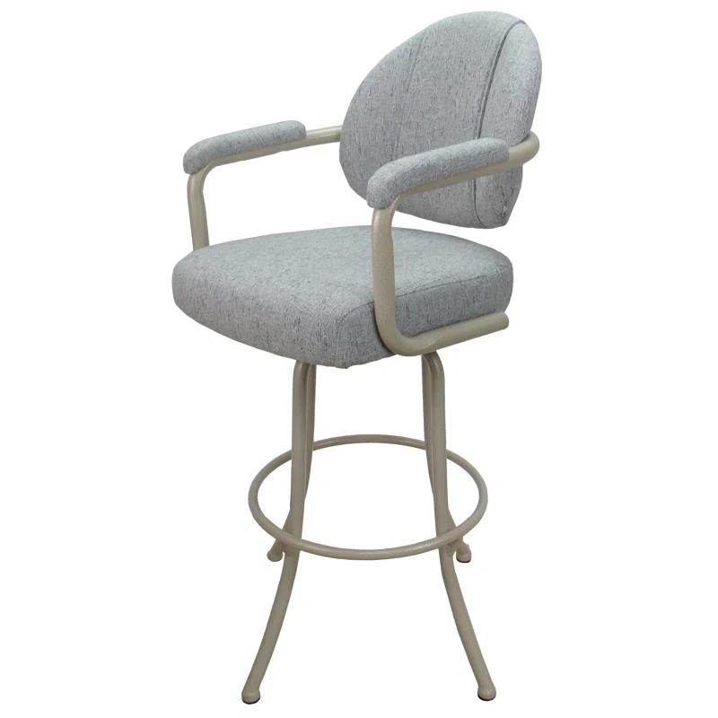 Tobias Designs Custom Metal Bar Stools Swivel Upholstered Counter Stool