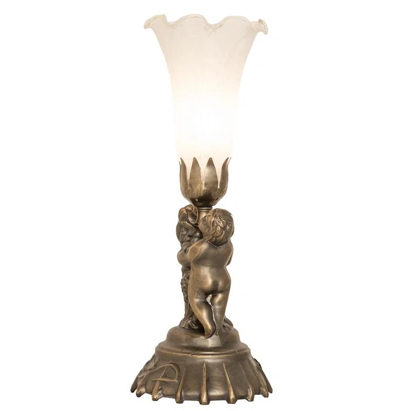 Meyda Tiffany - 11031 - One Light Mini Lamp - Twin Cherub - Antique Copper