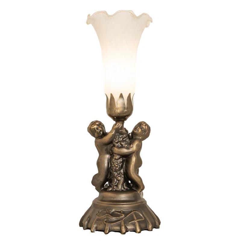 Meyda Tiffany - 11031 - One Light Mini Lamp - Twin Cherub - Antique Copper