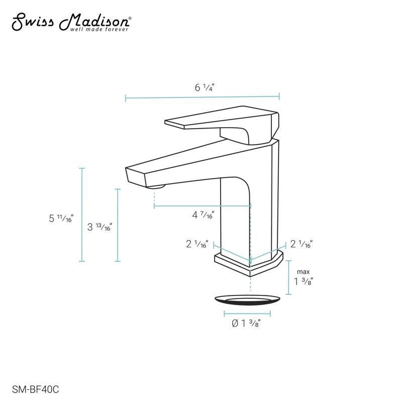 Voltaire Modern Elegance Chrome Single-Handle Bathroom Faucet