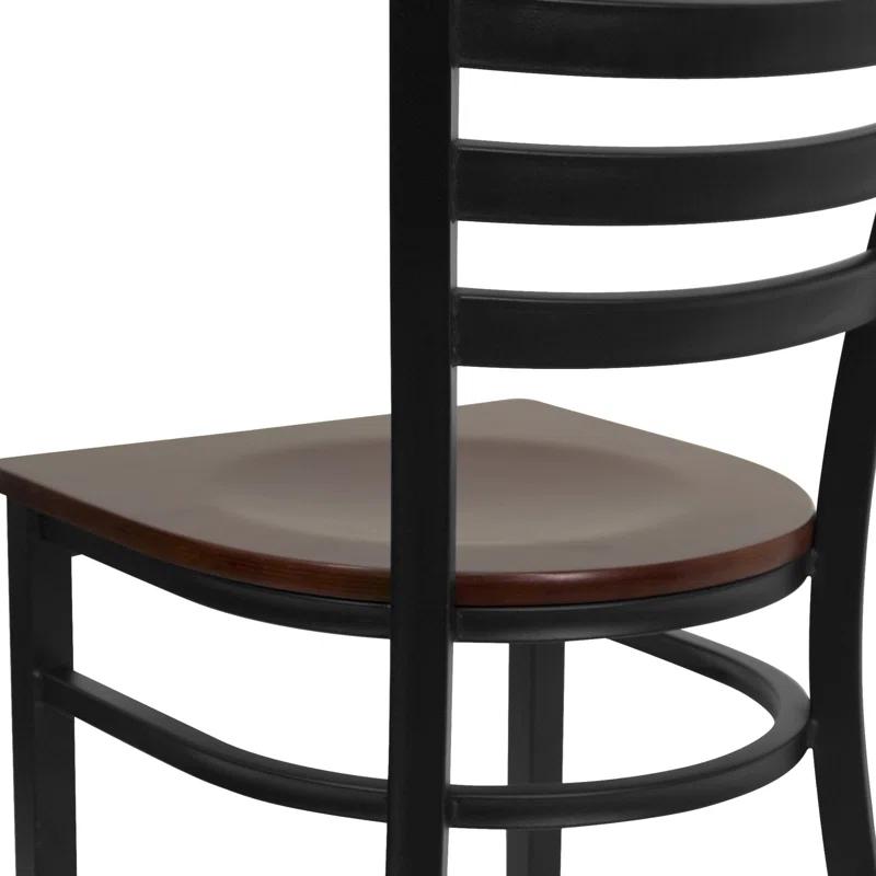 Flash Furniture Kendall Clear Coated Ladder Back Metal Restaurant Chair