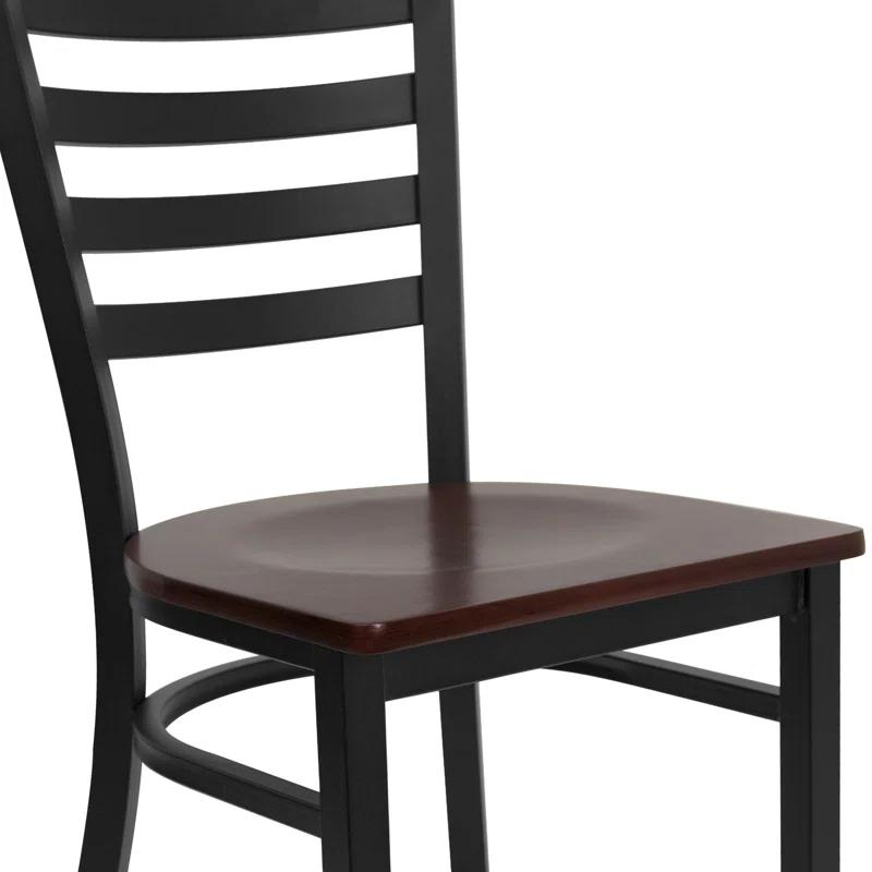 Flash Furniture Kendall Clear Coated Ladder Back Metal Restaurant Chair