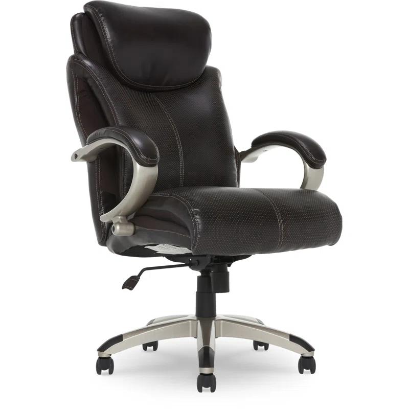 Roasted Chestnut Bonded Leather Executive Swivel Chair with AIR Lumbar Support