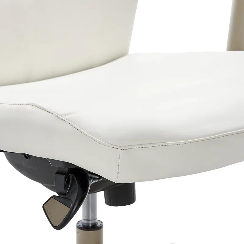La-Z-Boy Baylor Bonded Leather Adjustable Ergonomic Executive Office Chair with Lumbar Support