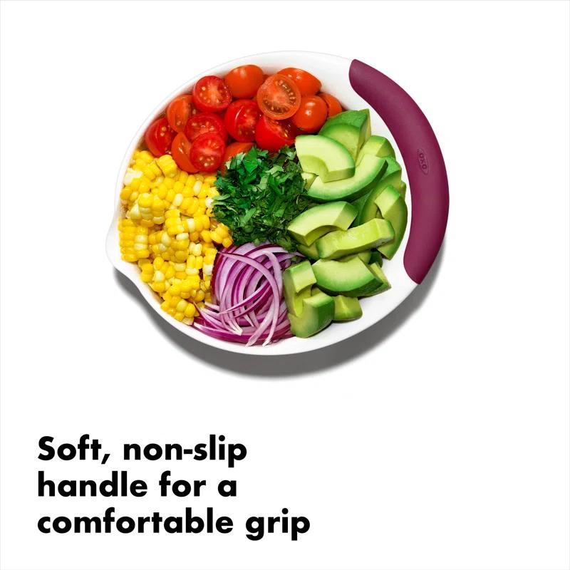 OXO Good Grips 3 Piece Nesting Mixing Bowl Set with Red, Green, and Blue Handles