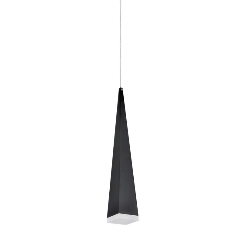 Contemporary Black Brushed Nickel Drum Pendant Light