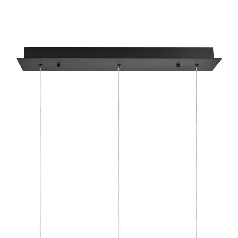 Contemporary Black Brushed Nickel Drum Pendant Light