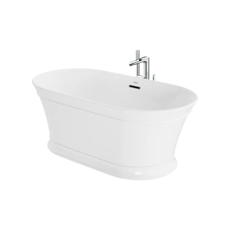 Serafina® 59" x 32" Freestanding Soaking Acrylic Bathtub with Faucet