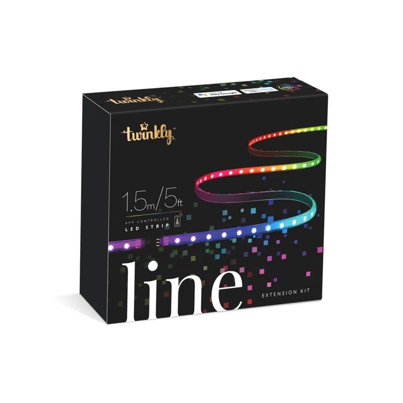 Twinkly Twinkly 5 Ft Adhesive Magnetic Multicolor Indoor Line Light Strip Extension Kit