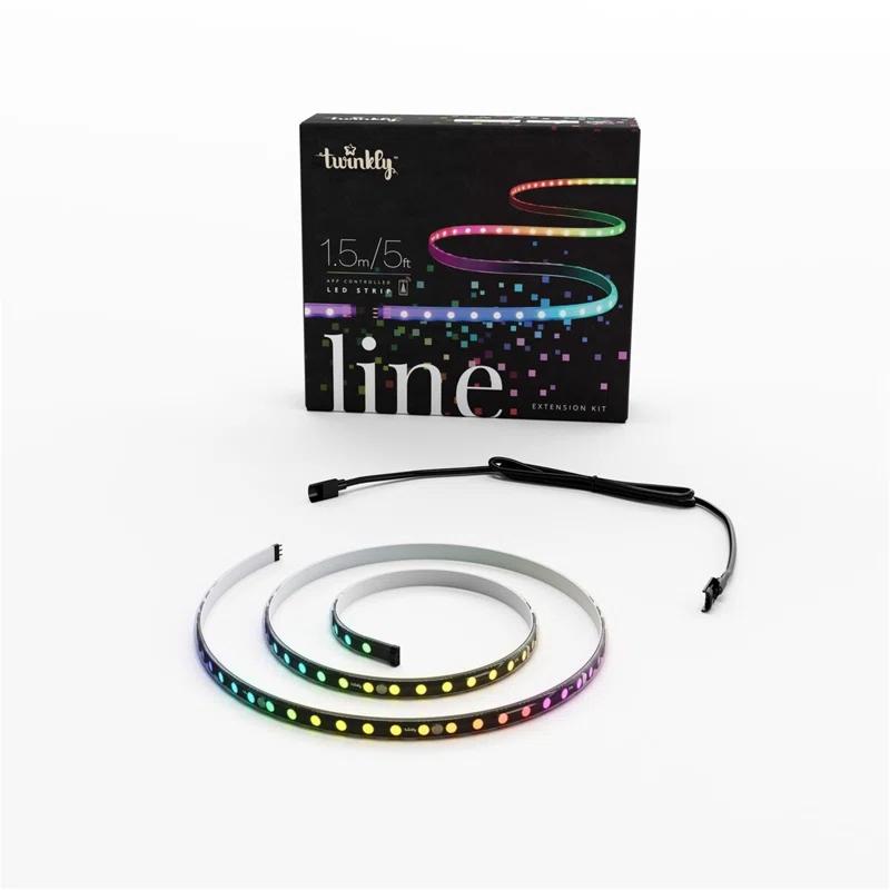 Twinkly Twinkly 5 Ft Adhesive Magnetic Multicolor Indoor Line Light Strip Extension Kit