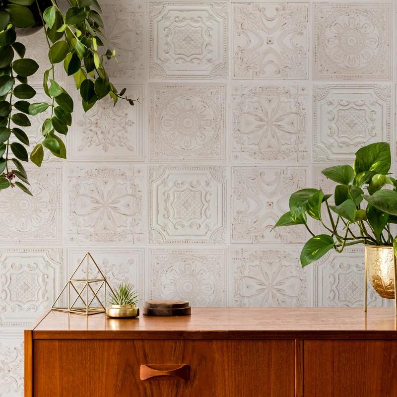 Fitz 8" x 8" Ceramic Patterned Wall Tile