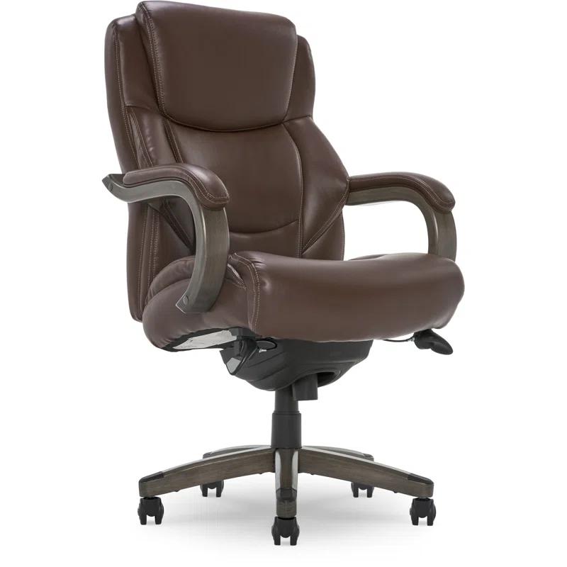 Chestnut Brown High-Back Executive Leather Office Chair