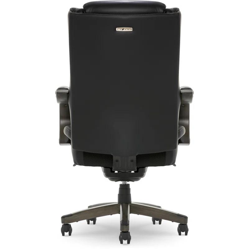 La-Z-Boy La-Z-Boy Harnett Big and Tall Executive Office Chair, Ergonomic High-Back Chair with Solid Wood Arms, ComfortCore with Memory Foam Cushions, Bonded Leather