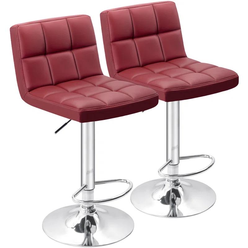 Stallcup Swivel Upholstered Counter Stool with Metal Frame