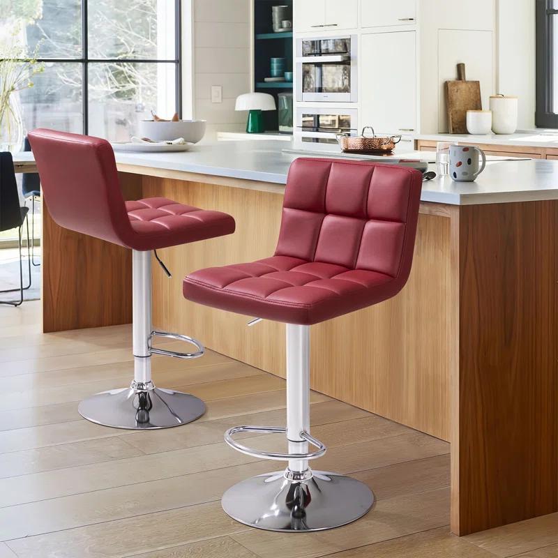 Stallcup Swivel Upholstered Counter Stool with Metal Frame