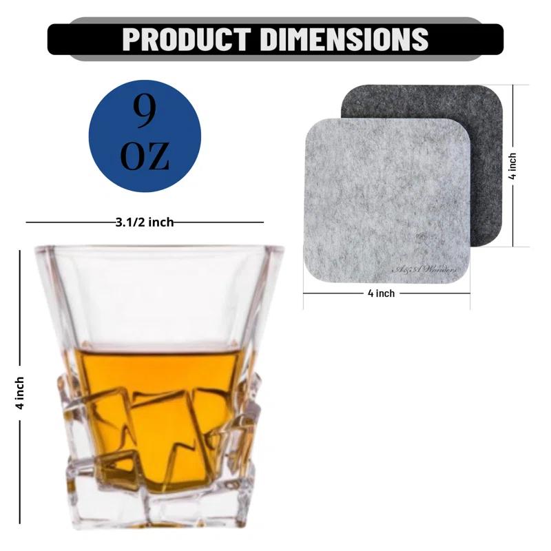 A&A Wonders 10oz. Whiskey Glass Set (Set of 2)