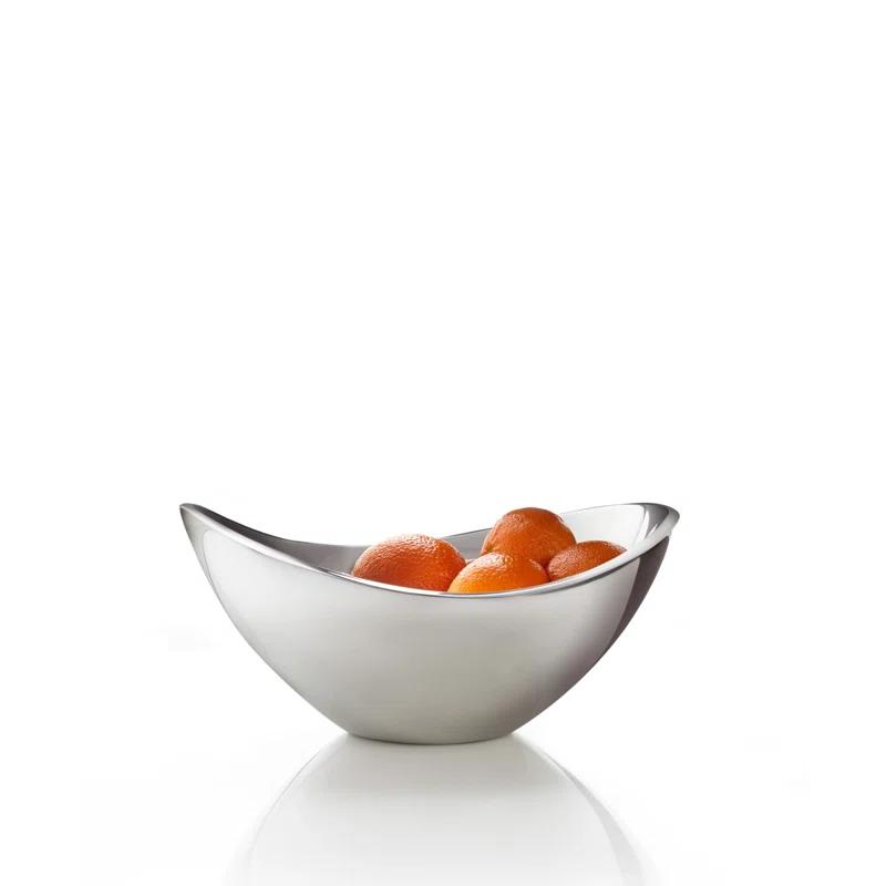 Elegant 9" Metallic Alloy Serving Bowl for Desserts and Appetizers