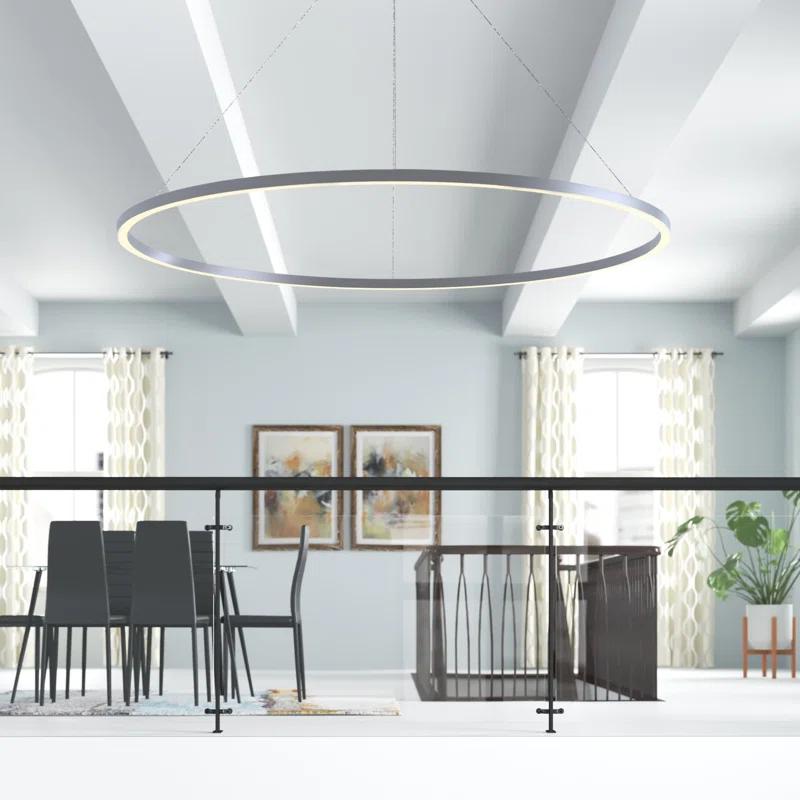 Tania 100-277V ETL Certified Integrated LED Height Adjustable Ring Chandelier