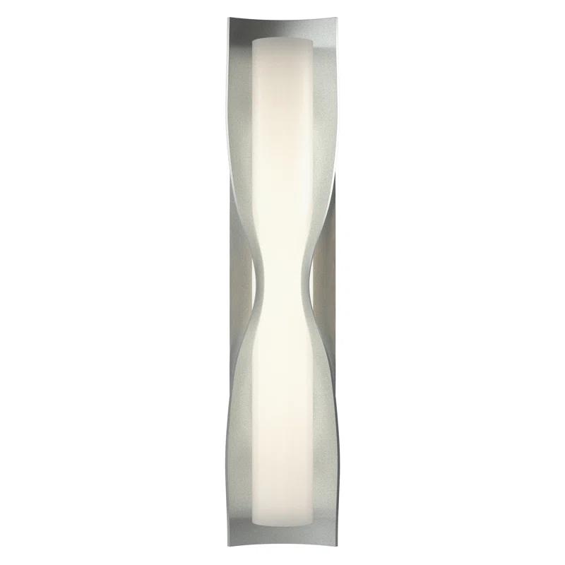 Translucent Bronze 4-Light Wall Sconce with Sleek Opal Shade