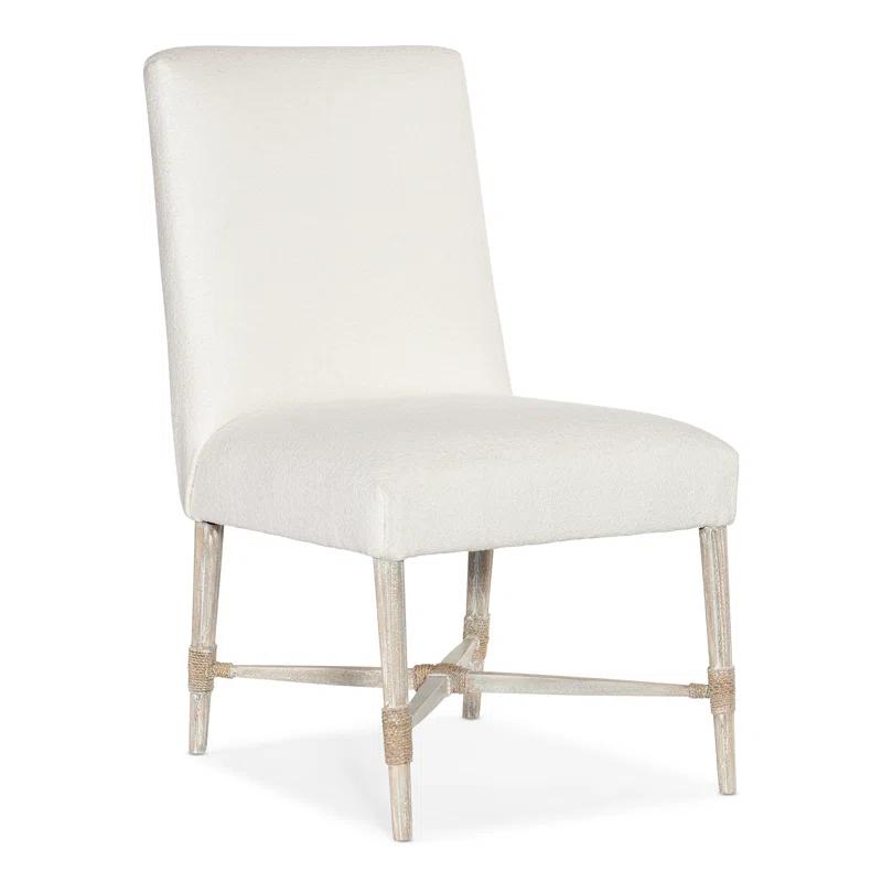 Serenity Arctic White Beech Wood Upholstered Side Chair