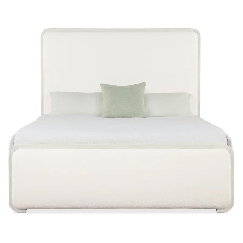 Serenity Beige California King Upholstered Bed with Drawer