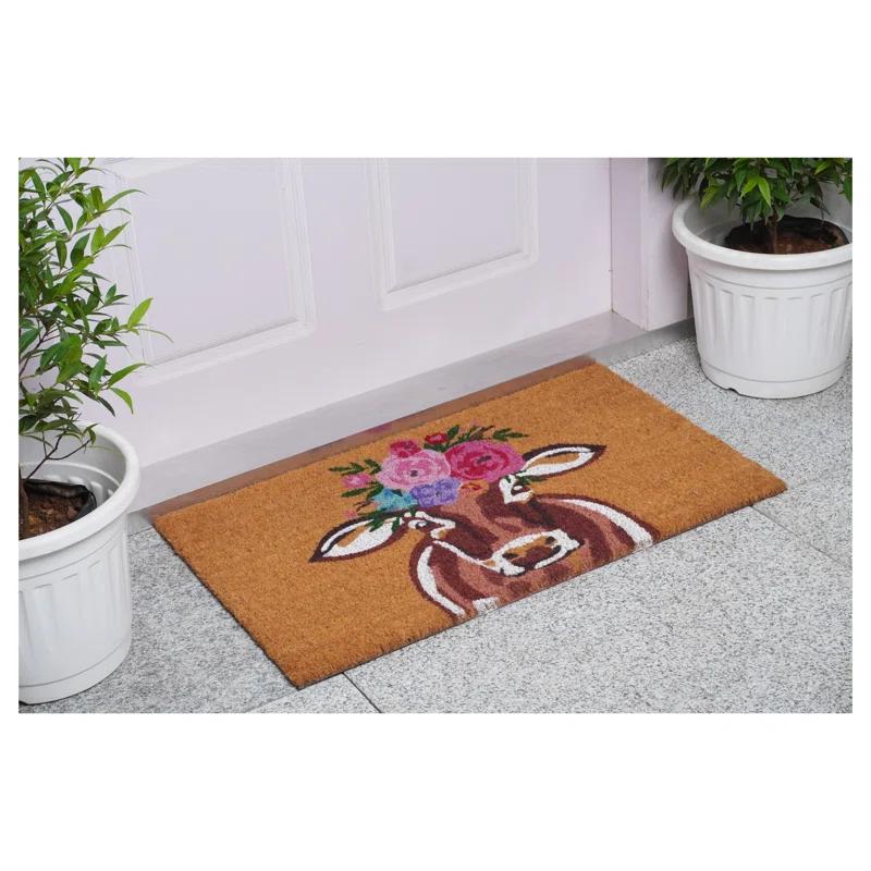 Sassy Cow Coir Outdoor Doormat 29"L x 17"W with Vinyl Back
