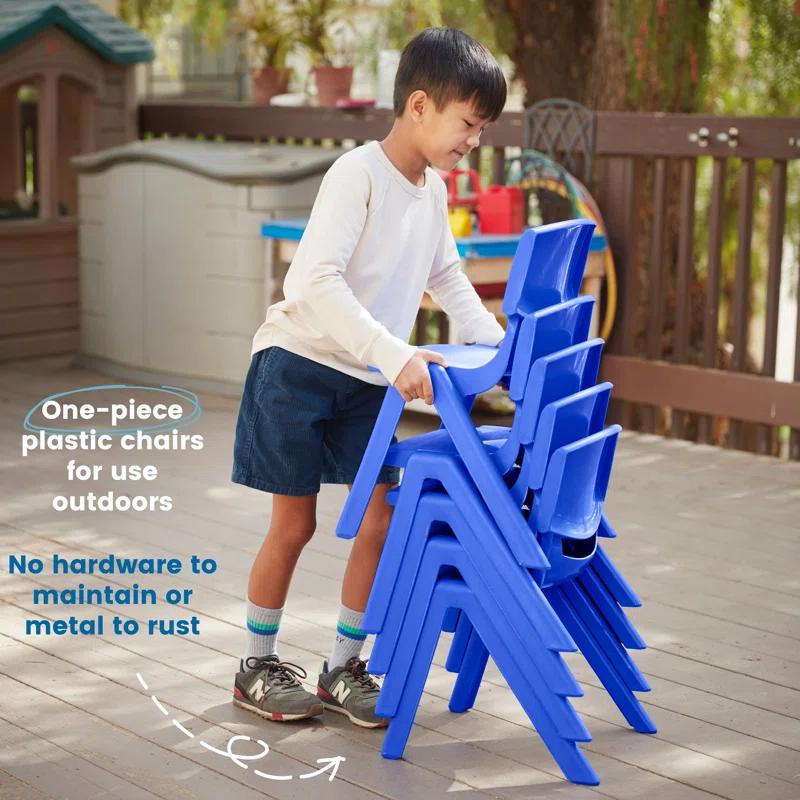 ECR4Kids Plastic School Stack Chair, Classroom Furniture