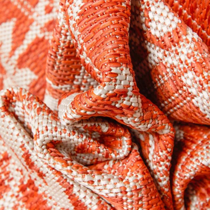 Lia Delphi Persian Oriental Orange Indoor/Outdoor Area Rug