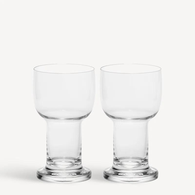 Picnic Inspired Hand-Blown Glass Drinkware Set, 320ml - Set of 2