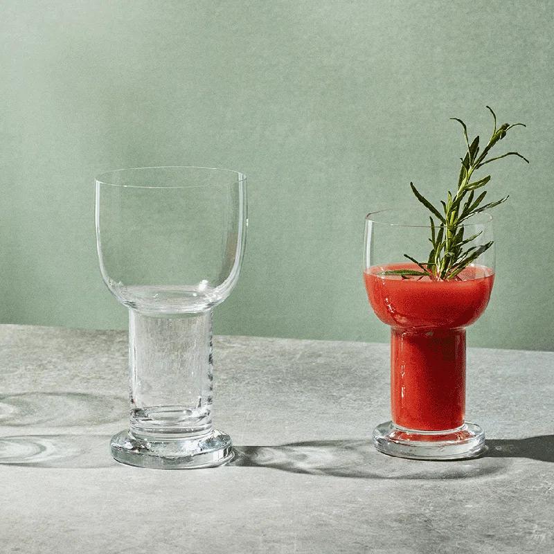 Picnic Inspired Hand-Blown Glass Drinkware Set, 320ml - Set of 2