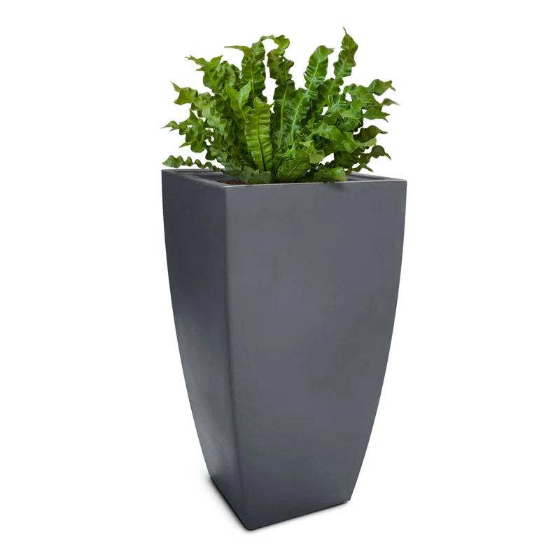 Kobi 38" Tall Graphite Gray Polyethylene Planter