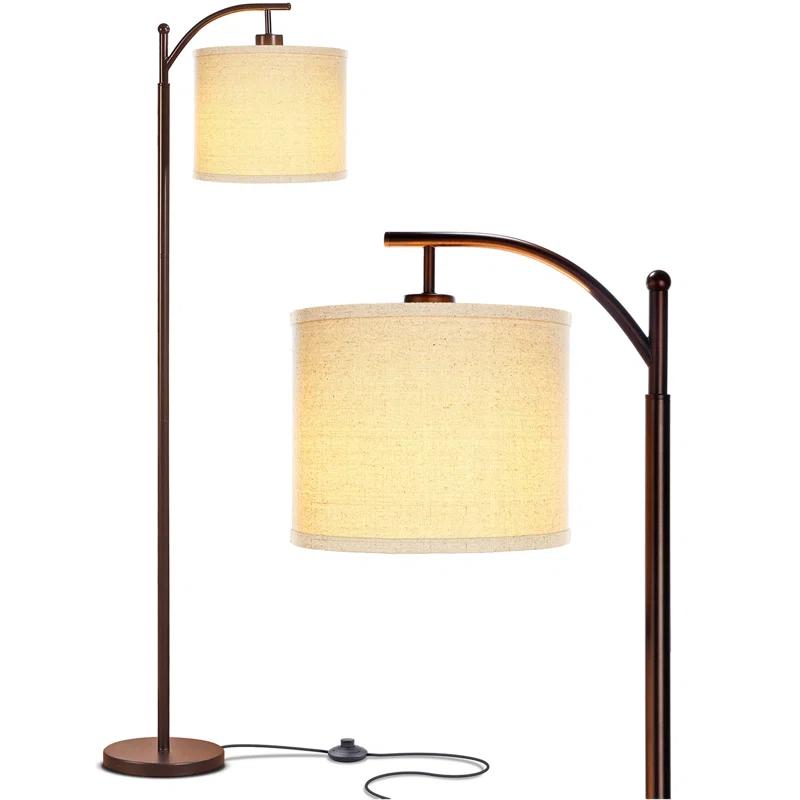 Bronze Arc LED Floor Lamp for Kids 62" Height