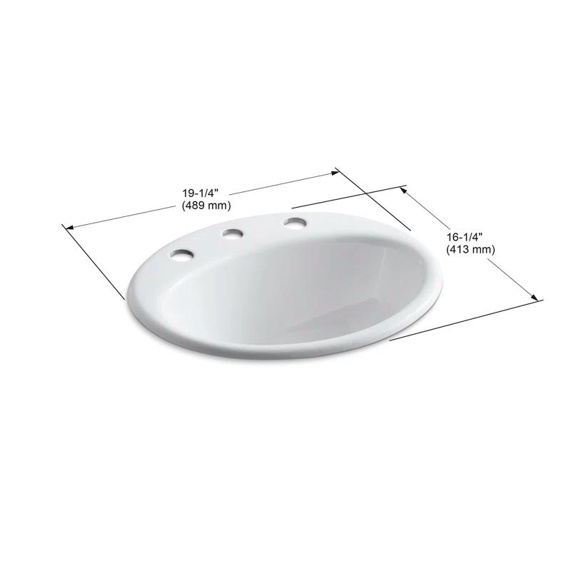 Farmington Self Rimming Bathroom Sink with Center