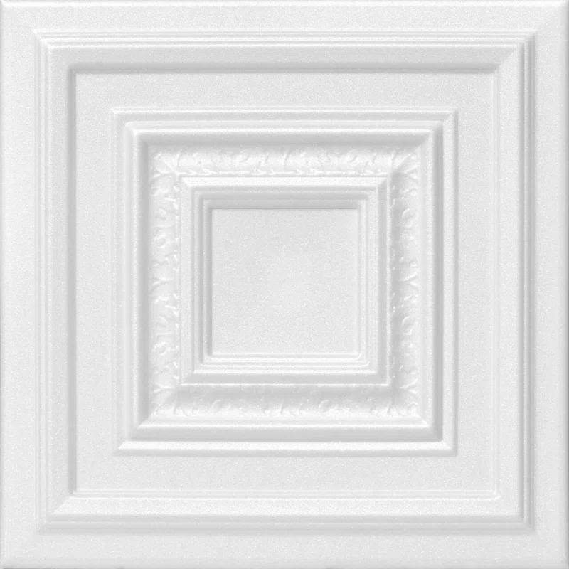 Chestnut Grove 1.6 ft. x 1.6 ft. Polystyrene Glue-up Ceiling Tile (Set of 96)