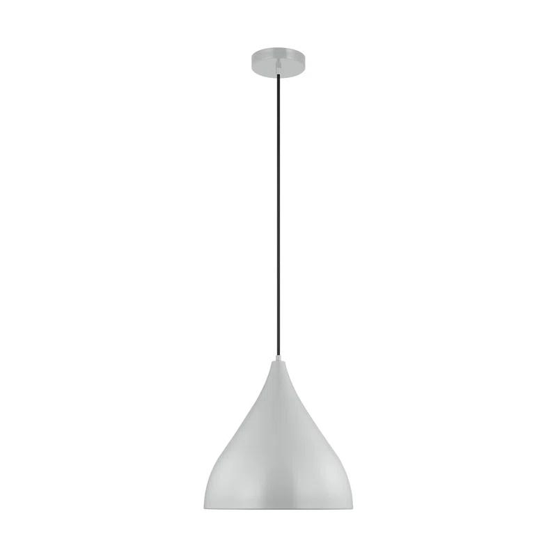 Oden Matte Grey Nickel Glass Indoor/Outdoor Pendant Light