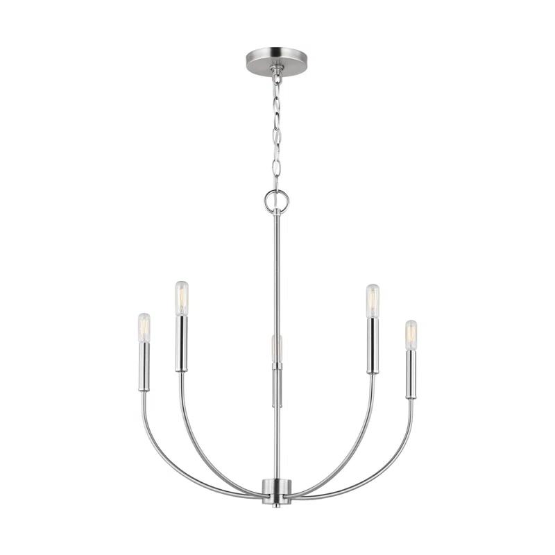 Greenwich 5-Light Brushed Nickel Candle Chandelier