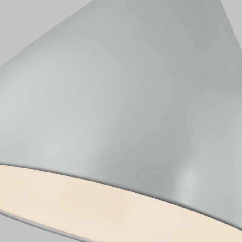 Oden Matte Grey Nickel Glass Indoor/Outdoor Pendant Light