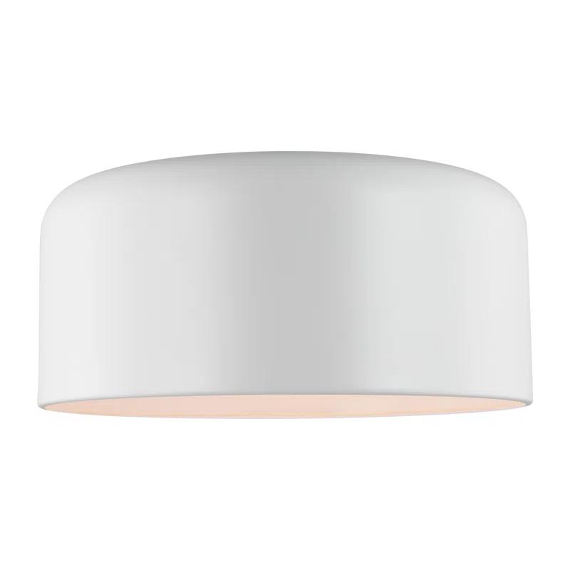 Matte White 15.75" Dome Flush Mount Ceiling Light