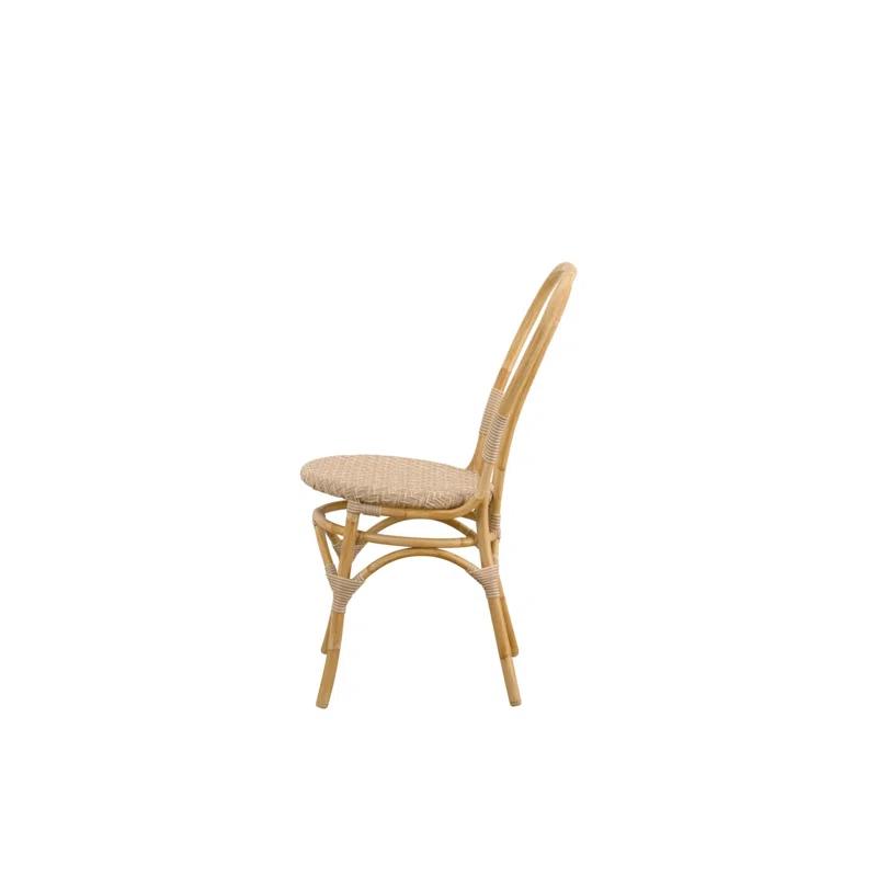 Powder Coated Aluminum Outdoor Dining Side Chair with Cushion